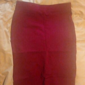 Burgundy Pencil Skirt